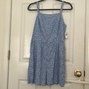 Blue and white flowered Romper